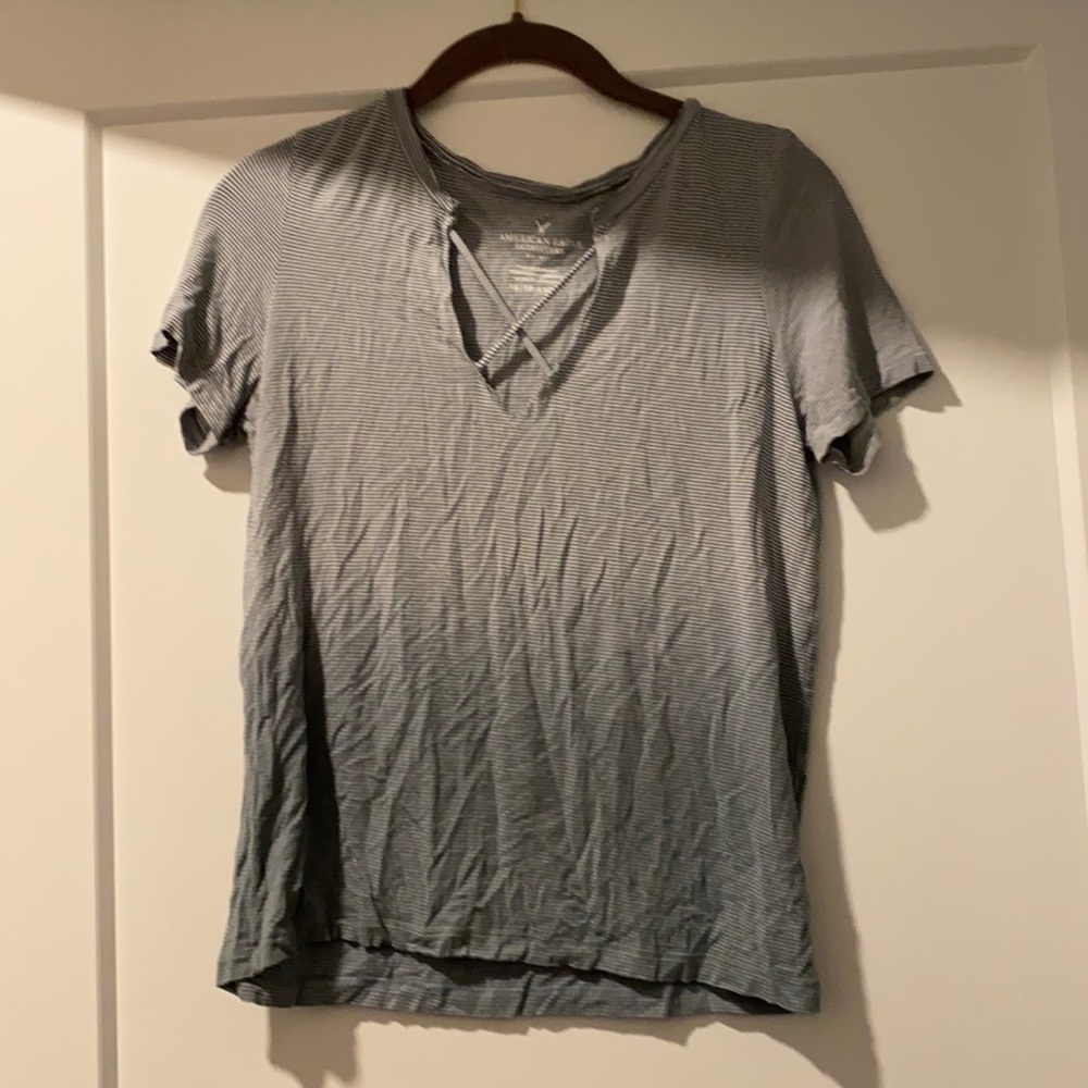 American Eagle Strappy V-Neck Tee